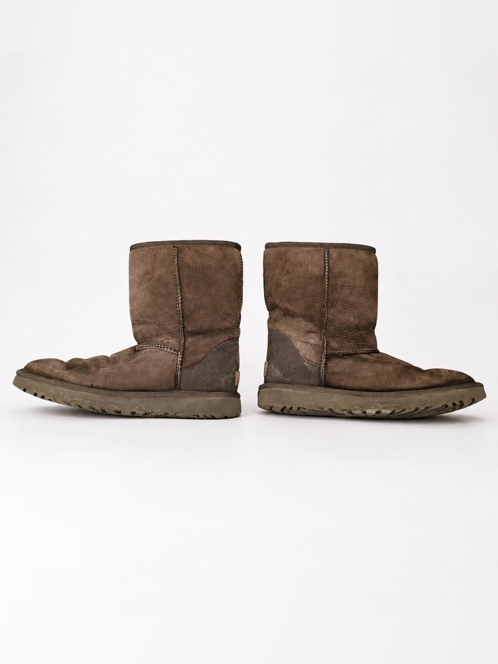 UGG Classic Short Brown Shearling Suede Winter Boots Cozy Casual Shoes 8